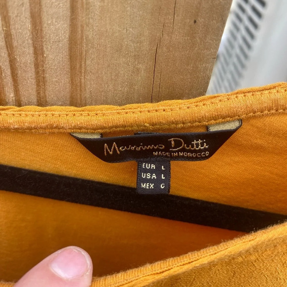 Massimo Dutti Mustard Blouse | Size L - Picture 9 of 9